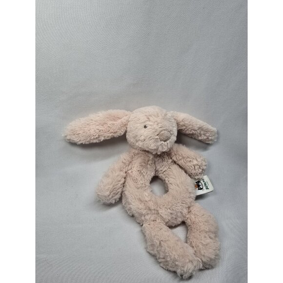 Jellycat Bashful Blush 6" Pink Bunny Rabbit Plush Baby Ring Rattle JCINC3918 - Picture 2 of 13